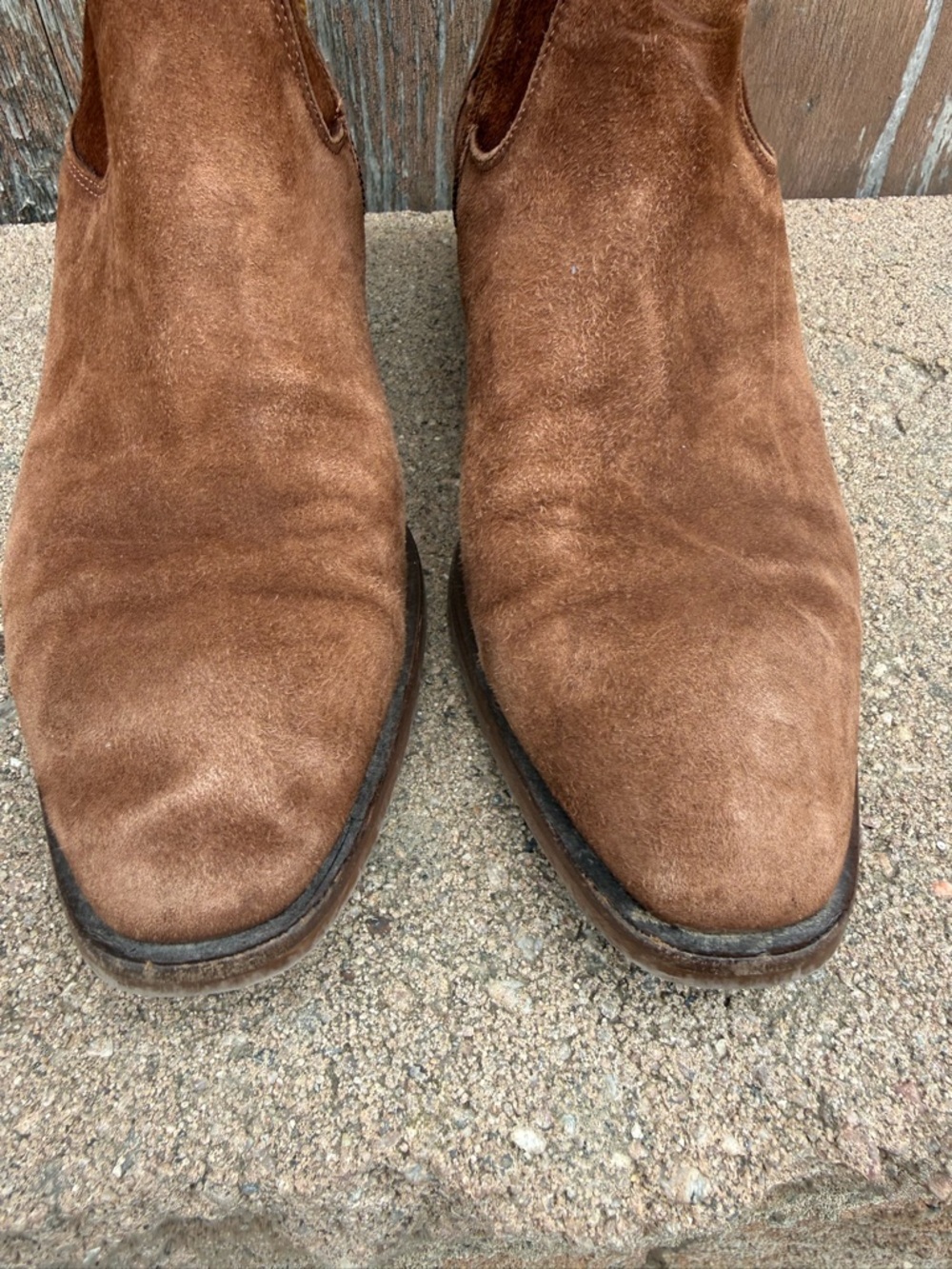 Aquatalia Women’s Brown Leather Sock Ankle Boot Side Zip Almond Toe Size 7 - Picture 9 of 15